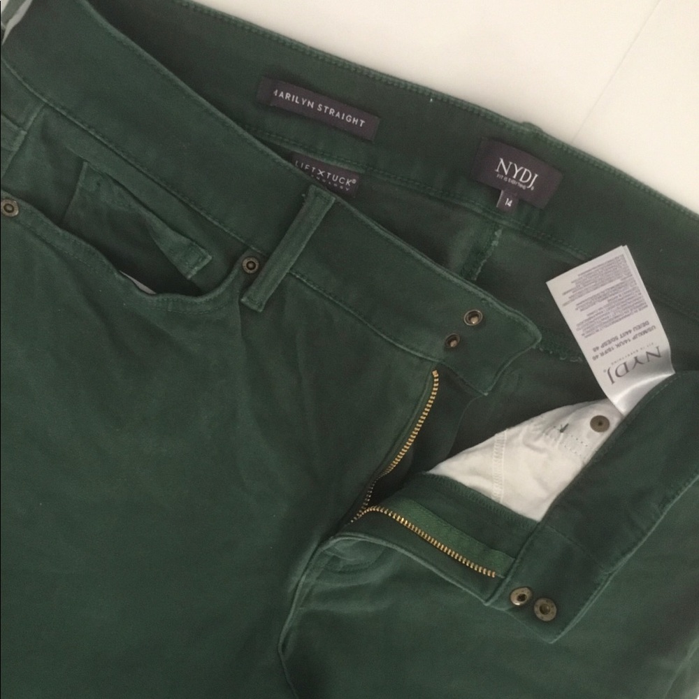 NYDJ,  brushed denim.